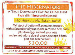 But the massive breakfast challenge at Sylvia’s Café can stretch even the strongest stomach.